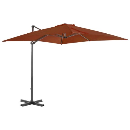 vidaXL Ampelschirm mit Aluminium-Mast Terrakotta-Rot 250x250 cm