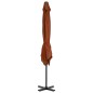 vidaXL Ampelschirm mit Aluminium-Mast Terrakotta-Rot 250x250 cm vidaXL Ampelschirm mit Aluminium-Mast Terrakotta-Rot 250x250 cm