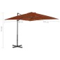 vidaXL Ampelschirm mit Aluminium-Mast Terrakotta-Rot 250x250 cm vidaXL Ampelschirm mit Aluminium-Mast Terrakotta-Rot 250x250 cm