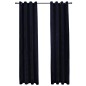 vidaXL Verdunkelungsvorhänge mit Ösen 2 Stk. Samt Schwarz 140x225 cm vidaXL Verdunkelungsvorhänge mit Ösen 2 Stk. Samt Schwarz 140x225 cm