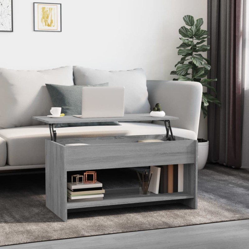 vidaXL Couchtisch Grau Sonoma 102x50x52,5 cm Holzwerkstoff vidaXL Couchtisch Grau Sonoma 102x50x52,5 cm Holzwerkstoff