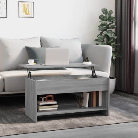 vidaXL Couchtisch Grau Sonoma 102x50x52,5 cm Holzwerkstoff
