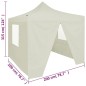 vidaXL Profi-Partyzelt Faltbar mit 4 Seitenwänden 2×2m Stahl Creme vidaXL Profi-Partyzelt Faltbar mit 4 Seitenwänden 2×2m Stahl Creme