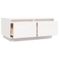 vidaXL Couchtisch Weiß 80x50x35 cm Massivholz Kiefer vidaXL Couchtisch Weiß 80x50x35 cm Massivholz Kiefer