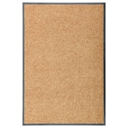 vidaXL Fußmatte Waschbar Creme 60x90 cm