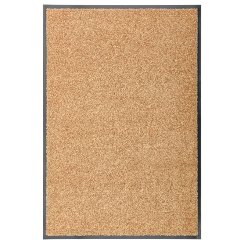 vidaXL Fußmatte Waschbar Creme 60x90 cm vidaXL Fußmatte Waschbar Creme 60x90 cm
