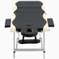 vidaXL Massageliege Klappbar 3-Zonen Aluminiumgestell Schwarz Beige vidaXL Massageliege Klappbar 3-Zonen Aluminiumgestell Schwarz Beige