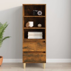 vidaXL Highboard Räuchereiche 40x36x110 cm Holzwerkstoff