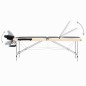 vidaXL Massageliege Klappbar 3-Zonen Aluminiumgestell Schwarz Beige vidaXL Massageliege Klappbar 3-Zonen Aluminiumgestell Schwarz Beige