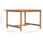 vidaXL Gartentisch 150x150x75 cm Teakholz Massiv vidaXL Gartentisch 150x150x75 cm Teakholz Massiv