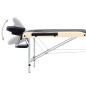 vidaXL Massageliege Klappbar 3-Zonen Aluminiumgestell Schwarz Beige vidaXL Massageliege Klappbar 3-Zonen Aluminiumgestell Schwarz Beige