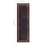 vidaXL Teppich Waschbar 80x300 cm Schwarz und Golden Rutschfest vidaXL Teppich Waschbar 80x300 cm Schwarz und Golden Rutschfest