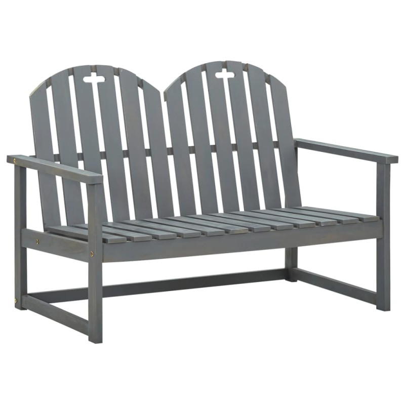 vidaXL Gartenbank Grau 110 cm Massivholz Akazie vidaXL Gartenbank Grau 110 cm Massivholz Akazie