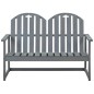 vidaXL Gartenbank Grau 110 cm Massivholz Akazie vidaXL Gartenbank Grau 110 cm Massivholz Akazie