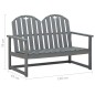 vidaXL Gartenbank Grau 110 cm Massivholz Akazie vidaXL Gartenbank Grau 110 cm Massivholz Akazie