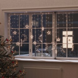 vidaXL Lichterketten Stern und Mond Fernbedienung 345 LEDs Warmweiß