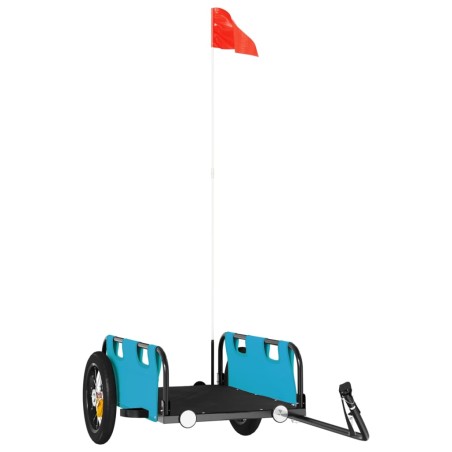 vidaXL Fahrradanhänger Blau Oxford-Gewebe und Eisen