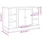 vidaXL Sideboard Schwarz 100x35,5x60 cm Holzwerkstoff vidaXL Sideboard Schwarz 100x35,5x60 cm Holzwerkstoff