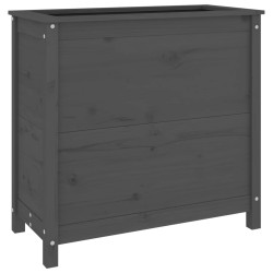 vidaXL Pflanzkübel Grau 82,5x40x78 cm Massivholz Kiefer