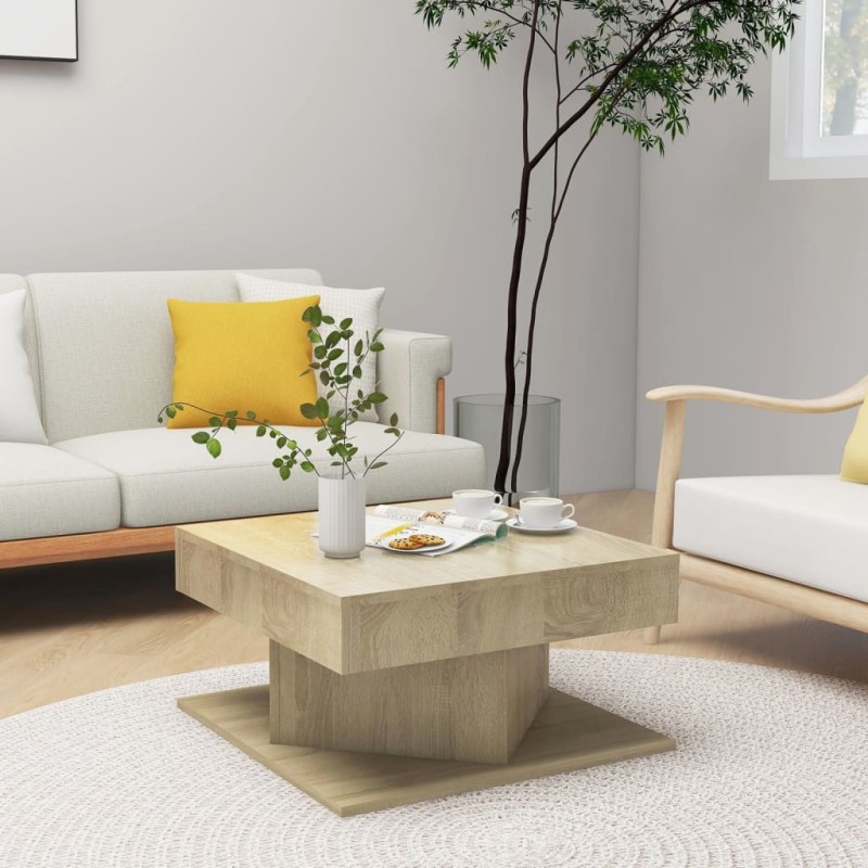 vidaXL Couchtisch Sonoma-Eiche 57x57x30 cm Holzwerkstoff vidaXL Couchtisch Sonoma-Eiche 57x57x30 cm Holzwerkstoff