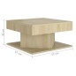 vidaXL Couchtisch Sonoma-Eiche 57x57x30 cm Holzwerkstoff vidaXL Couchtisch Sonoma-Eiche 57x57x30 cm Holzwerkstoff