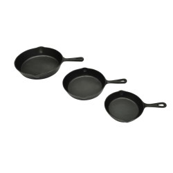 vidaXL BBQ Bratpfannen-Set 3-tlg. Gusseisen