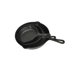 vidaXL BBQ Bratpfannen-Set 3-tlg. Gusseisen