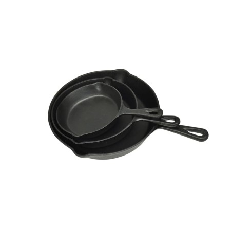 vidaXL BBQ Bratpfannen-Set 3-tlg. Gusseisen