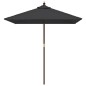 vidaXL Sonnenschirm mit Holzmast Schwarz 198x198x231 cm vidaXL Sonnenschirm mit Holzmast Schwarz 198x198x231 cm