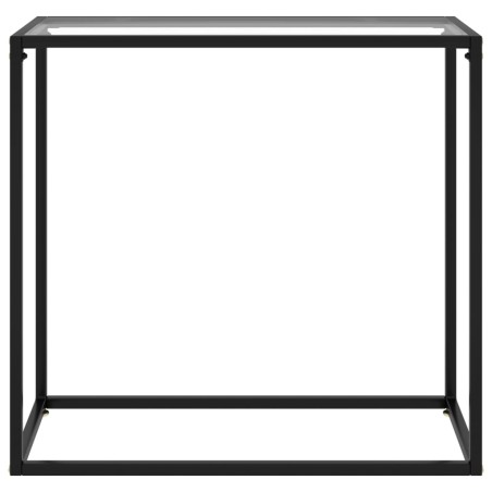 vidaXL Konsolentisch Transparent 80x35x75 cm Hartglas