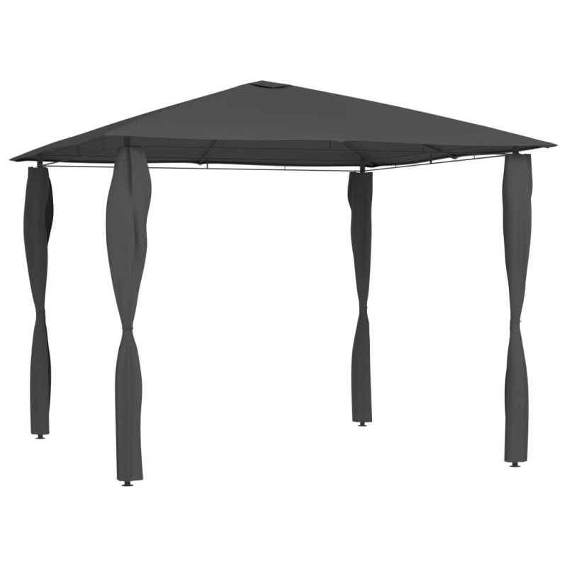 vidaXL Pavillon mit Pfostenabdeckungen 3x3x2,6 m Anthrazit 160 g/m² vidaXL Pavillon mit Pfostenabdeckungen 3x3x2,6 m Anthrazit 160 g/m²