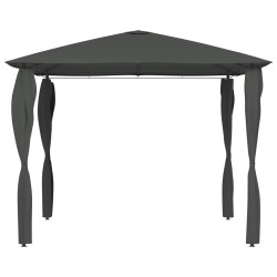 vidaXL Pavillon mit Pfostenabdeckungen 3x3x2,6 m Anthrazit 160 g/m² 