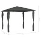 vidaXL Pavillon mit Pfostenabdeckungen 3x3x2,6 m Anthrazit 160 g/m² vidaXL Pavillon mit Pfostenabdeckungen 3x3x2,6 m Anthrazit 160 g/m²