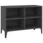 vidaXL TV-Schrank mit Metallbeinen Grau 69,5x30x50cm vidaXL TV-Schrank mit Metallbeinen Grau 69,5x30x50cm