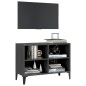 vidaXL TV-Schrank mit Metallbeinen Grau 69,5x30x50cm vidaXL TV-Schrank mit Metallbeinen Grau 69,5x30x50cm