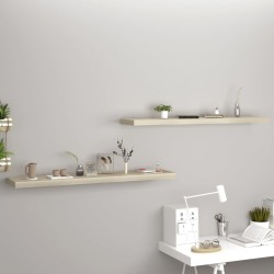 vidaXL Schwebende Wandregale 2 Stk. Eichefarben 120x23,5x3,8 cm MDF