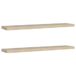vidaXL Schwebende Wandregale 2 Stk. Eichefarben 120x23,5x3,8 cm MDF