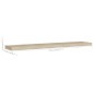 vidaXL Schwebende Wandregale 2 Stk. Eichefarben 120x23,5x3,8 cm MDF vidaXL Schwebende Wandregale 2 Stk. Eichefarben 120x23,5x3,8 cm MDF