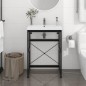 vidaXL Badezimmer Waschtischgestell Schwarz 59x38x83 cm Eisen vidaXL Badezimmer Waschtischgestell Schwarz 59x38x83 cm Eisen