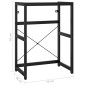 vidaXL Badezimmer Waschtischgestell Schwarz 59x38x83 cm Eisen vidaXL Badezimmer Waschtischgestell Schwarz 59x38x83 cm Eisen