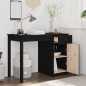 vidaXL Schreibtisch Schwarz 100x50x75 cm Massivholz Kiefer vidaXL Schreibtisch Schwarz 100x50x75 cm Massivholz Kiefer