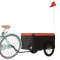 Lastenanhänger Schwarz und Orange 45 kg Eisen Lastenanhänger Schwarz und Orange 45 kg Eisen