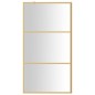 vidaXL Duschwand für Begehbare Dusche ESG Klarglas Golden 100x195cm vidaXL Duschwand für Begehbare Dusche ESG Klarglas Golden 100x195cm
