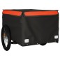 Lastenanhänger Schwarz und Orange 45 kg Eisen Lastenanhänger Schwarz und Orange 45 kg Eisen