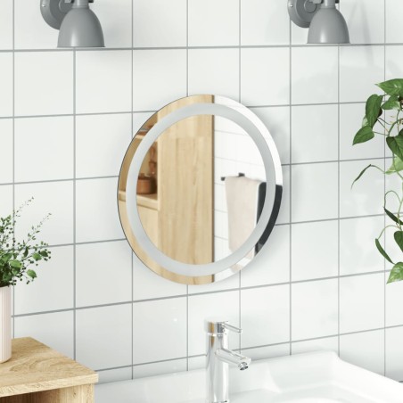 vidaXL LED-Badspiegel 40 cm Rund