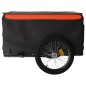 Lastenanhänger Schwarz und Orange 45 kg Eisen Lastenanhänger Schwarz und Orange 45 kg Eisen