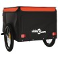 Lastenanhänger Schwarz und Orange 45 kg Eisen Lastenanhänger Schwarz und Orange 45 kg Eisen