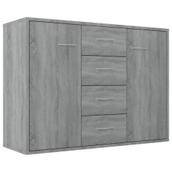 vidaXL Sideboard Grau Sonoma 88x30x65 cm Holzwerkstoff