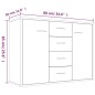 vidaXL Sideboard Grau Sonoma 88x30x65 cm Holzwerkstoff vidaXL Sideboard Grau Sonoma 88x30x65 cm Holzwerkstoff
