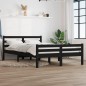 vidaXL Massivholzbett Schwarz 140x190 cm vidaXL Massivholzbett Schwarz 140x190 cm